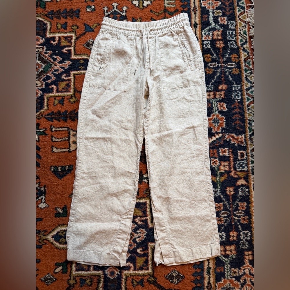 Athleta Retreat Linen High Rise Wide Leg Pant - Picture 8 of 16